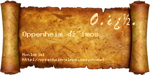 Oppenheim Álmos névjegykártya
