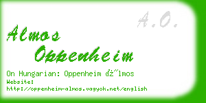 almos oppenheim business card